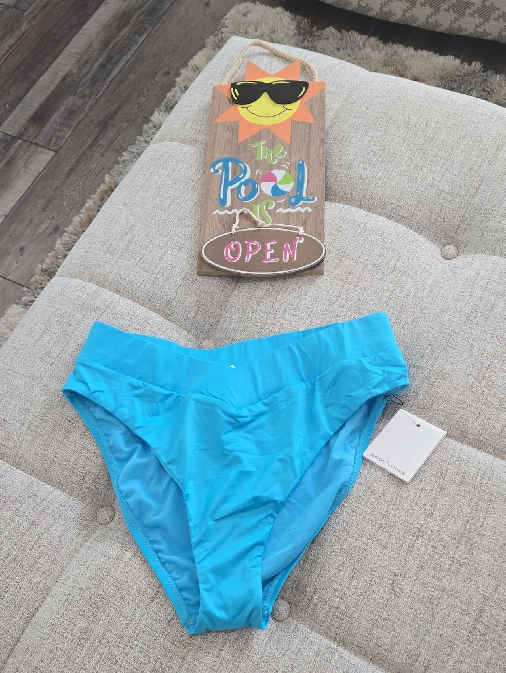 NWT Gibson Latimer Bright Blue Bikini Bottoms